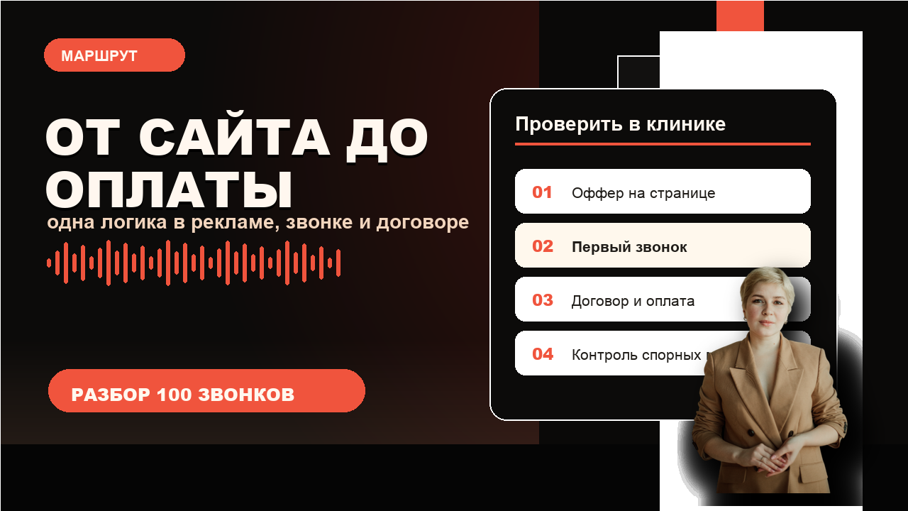 Маршрут пациента от сайта до договора и оплаты